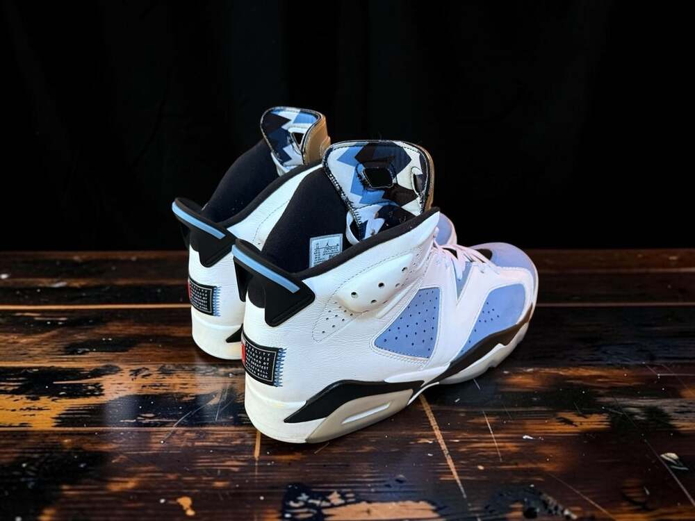 Nike Air Jordan 6 Retro UNC University Blue White Size 12 CT8529-410 - Picture 10 of 15